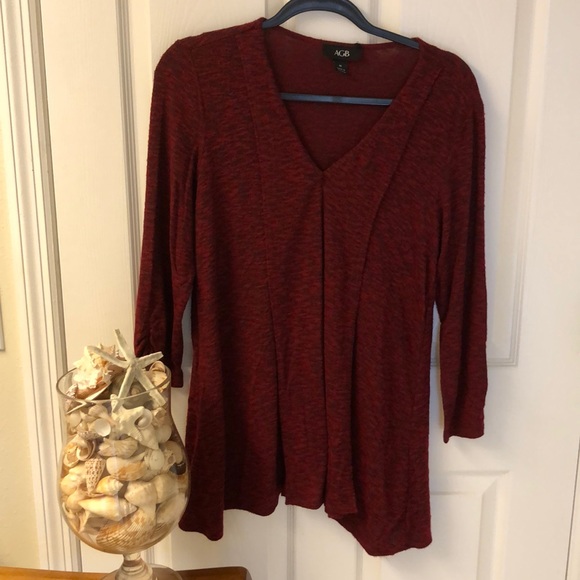 AGB Tops - AGB NWOT soft burgundy tunic